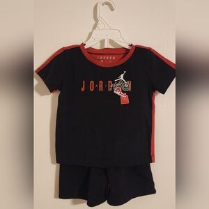 Jordan Kids Black and Red T-Shirt